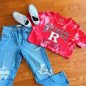 Rutgers University Bleach Dyed T-shirt